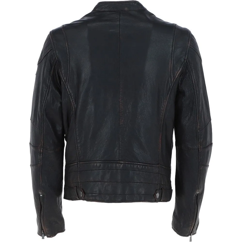 Trapper Largo Leather Jacket Black