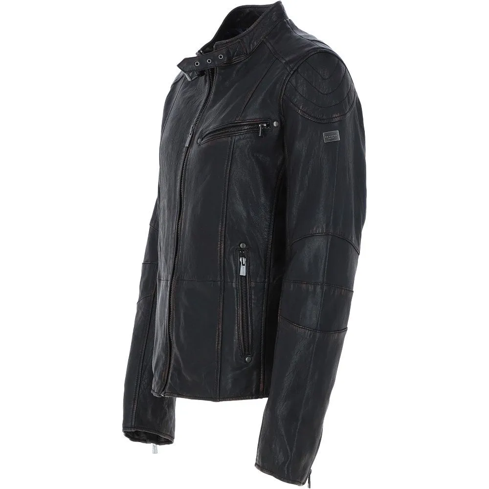 Trapper Largo Leather Jacket Black