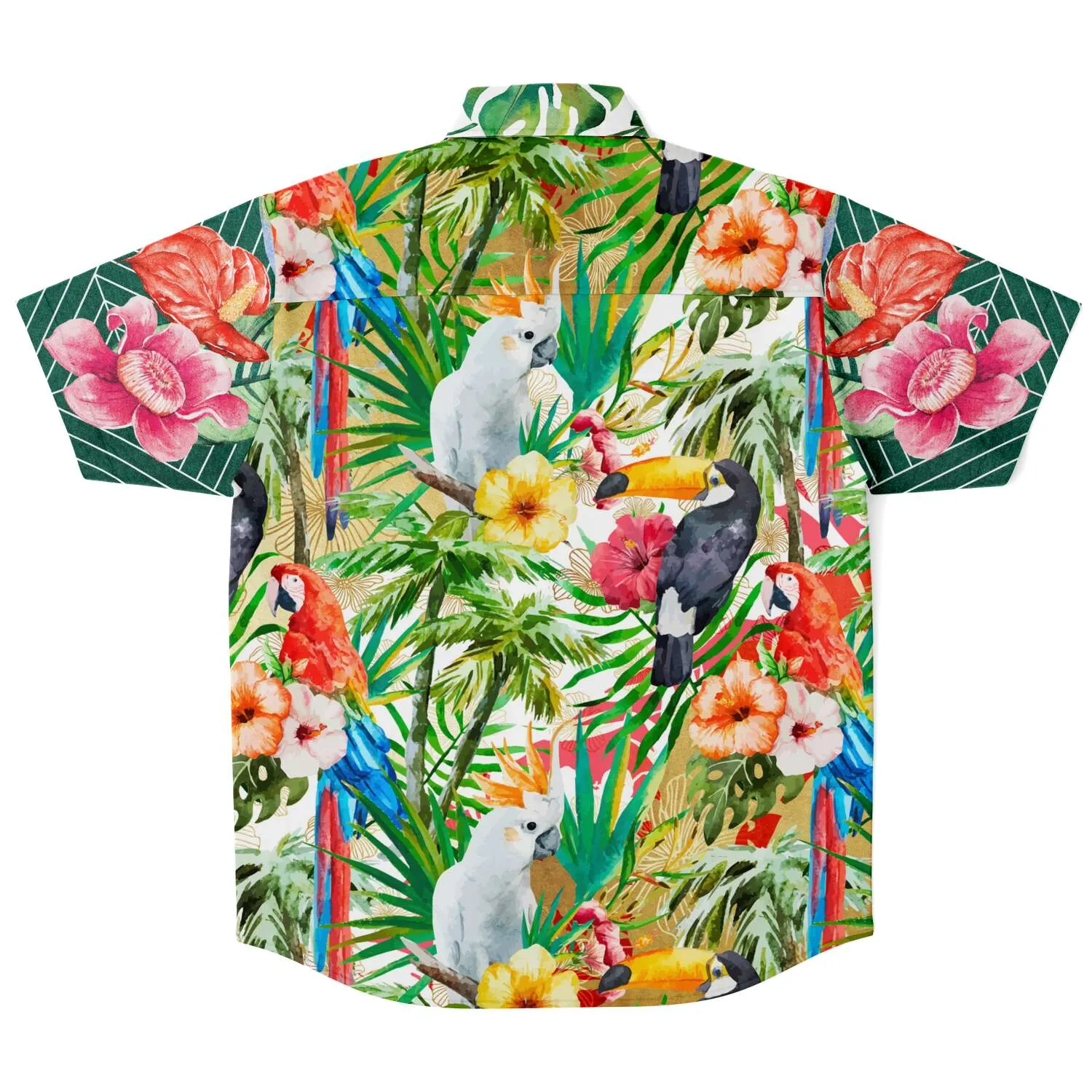 Tropical Reflection Short Sleeve Button Down Shirt