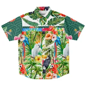 Tropical Reflection Short Sleeve Button Down Shirt