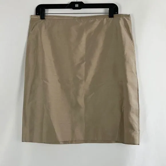 ValentinoTanSilk Knee Length Skirt