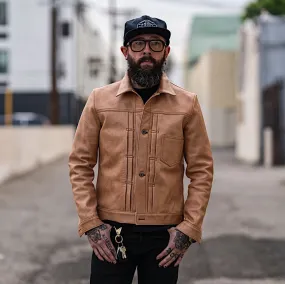 Y'2 Leather KB-140-T Kakishibu Persimmon Tanned Horsehide Type 1 Jacket