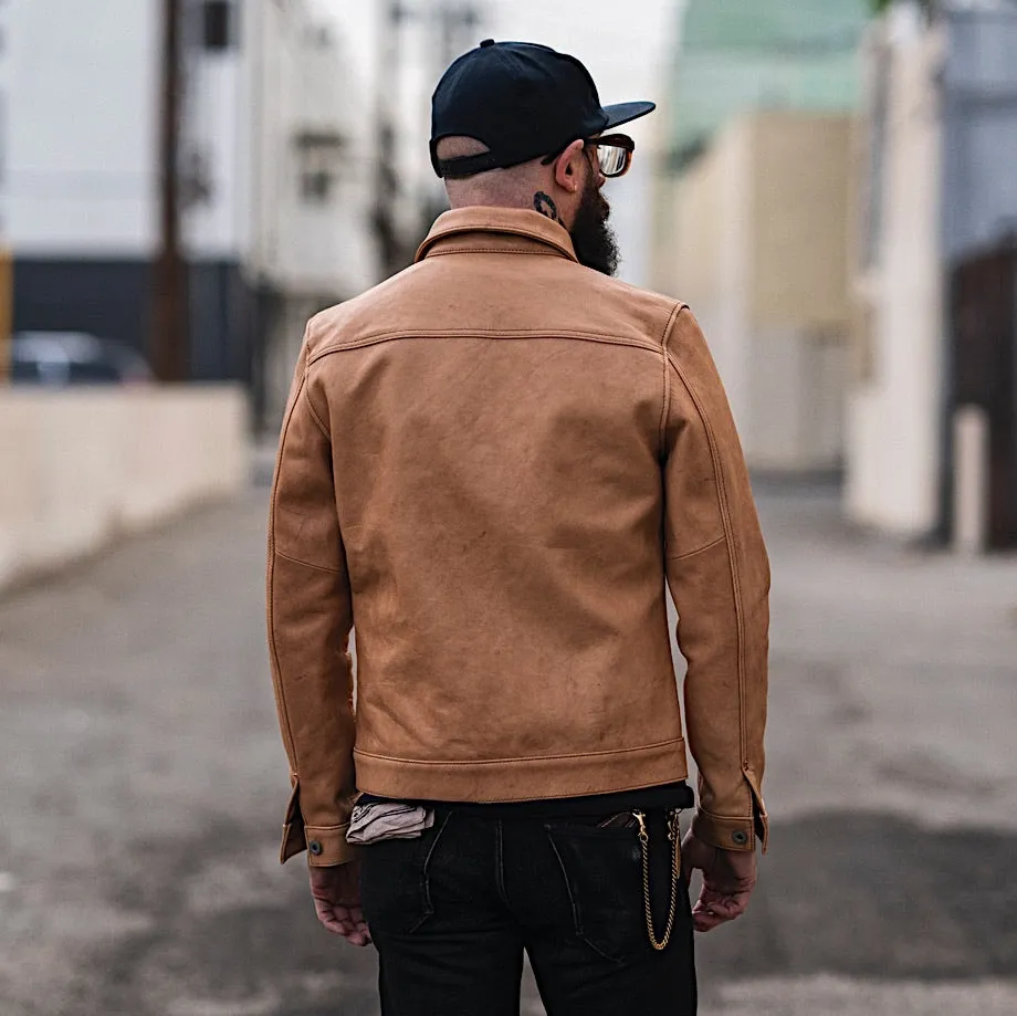 Y'2 Leather KB-140-T Kakishibu Persimmon Tanned Horsehide Type 1 Jacket